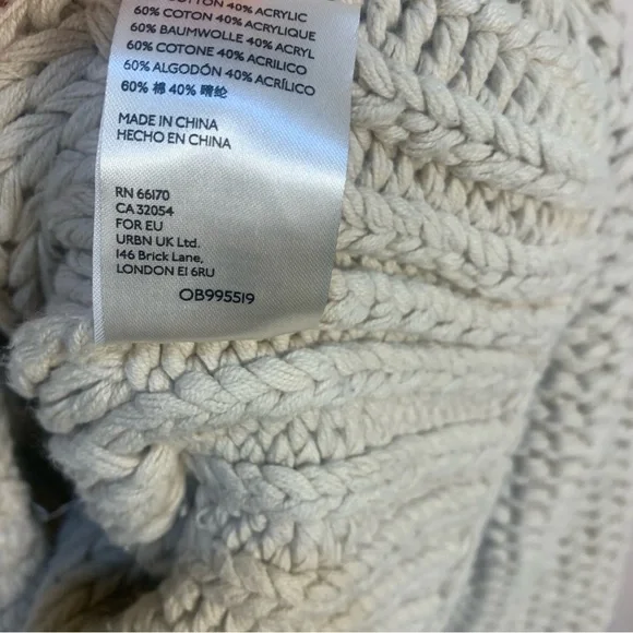 Free People My Only Sunrise Chunky Open Cable Knit Oversized Slouchy Sweater - Picture 14 of 16